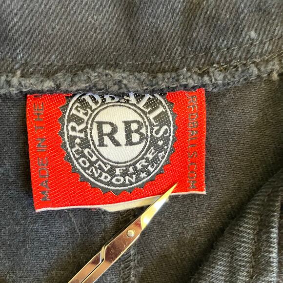 Red Balls On Fire Vtg Matrix Coat Trench Coat Mens Small Black Full Length - Picture 11 of 16